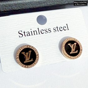 Сережки мед.сталь24К 10496 (1,2см.)